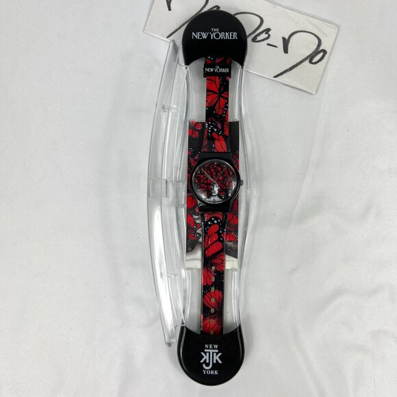 The New Yorker Watch Ana Juan Homage Red Black Butterfly Wristwatch Art Artist 3 - Picture 3 of 6